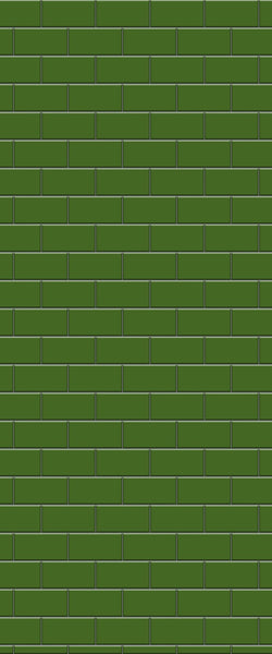 Green Subway Tile Acrylic Shower Wall Panel 2440mm x 1220mm - CladdTech