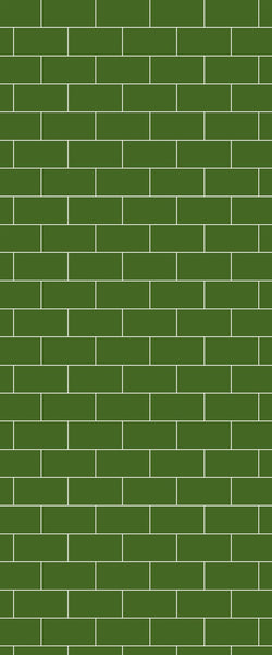 Green Subway Tile Acrylic Shower Wall Panel 2440mm x 1220mm - CladdTech