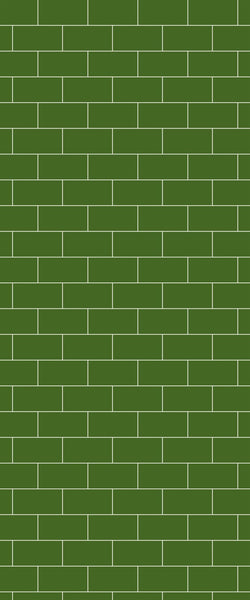 Green Subway Tile Acrylic Shower Wall Panel 2440mm x 1220mm - CladdTech