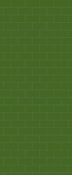 Green Subway Tile Acrylic Shower Wall Panel 2440mm x 1220mm - CladdTech