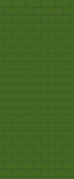 Green Subway Tile Acrylic Shower Wall Panel 2440mm x 1220mm - CladdTech