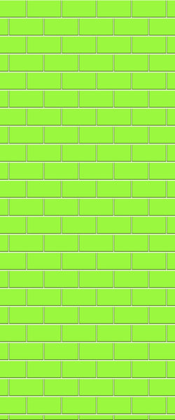 Green Subway Tile Acrylic Shower Wall Panel 2440mm x 1220mm - CladdTech