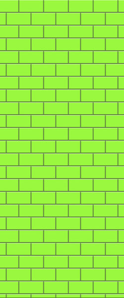 Green Subway Tile Acrylic Shower Wall Panel 2440mm x 1220mm - CladdTech