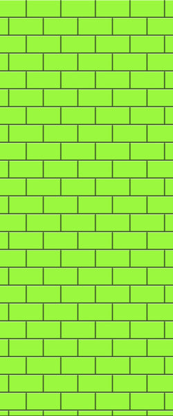 Green Subway Tile Acrylic Shower Wall Panel 2440mm x 1220mm - CladdTech