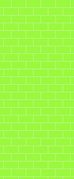 Green Subway Tile Acrylic Shower Wall Panel 2440mm x 1220mm - CladdTech