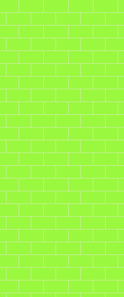 Green Subway Tile Acrylic Shower Wall Panel 2440mm x 1220mm - CladdTech