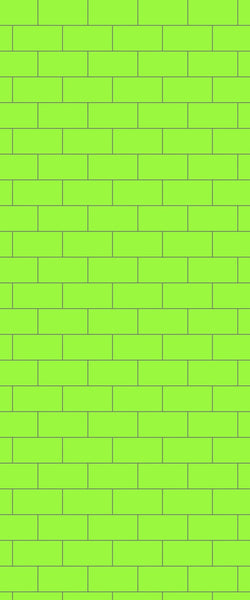 Green Subway Tile Acrylic Shower Wall Panel 2440mm x 1220mm - CladdTech