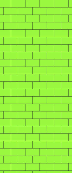 Green Subway Tile Acrylic Shower Wall Panel 2440mm x 1220mm - CladdTech