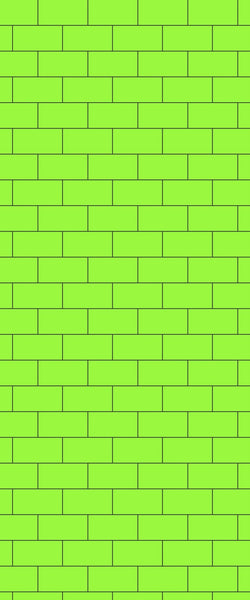 Green Subway Tile Acrylic Shower Wall Panel 2440mm x 1220mm - CladdTech