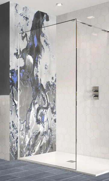 Ink Flow Acrylic Shower Wall Panel Home Decor 2440mmm x 1220mm - CladdTech