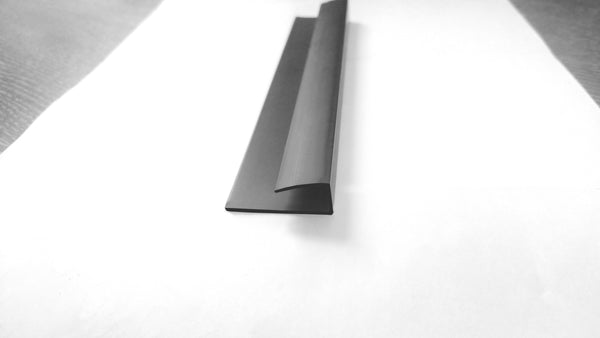 Black End Cap, or J Trim, or Universal Trim for 5mm Panels 2.6m Long - Claddtech