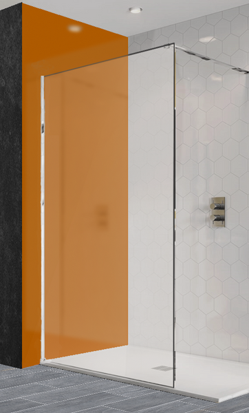 Orange Accent Acrylic Shower Wall Panels Home Decor Wall Panels 2440mmm x 1220mm - CladdTech