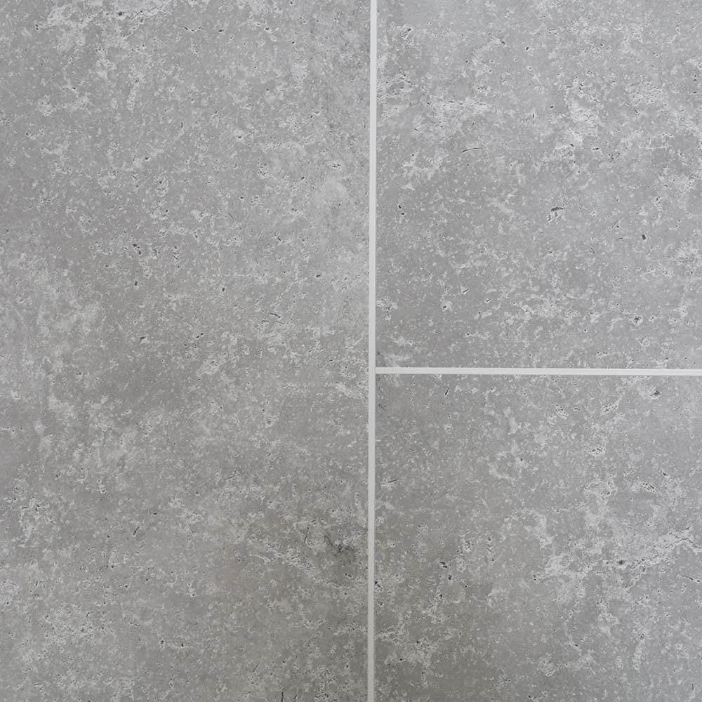 Concrete Grey Tile Groove Bathroom Wall Panels 8mm Shower Cladding - Claddtech