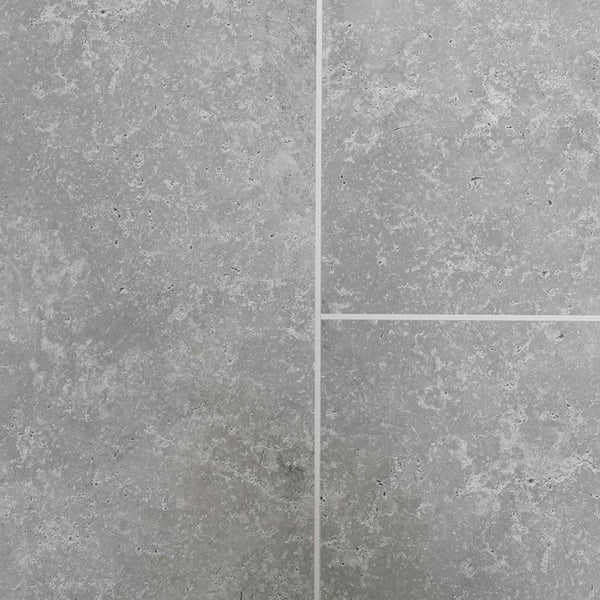 Concrete Grey Tile Groove Bathroom Wall Panels 8mm Shower Cladding - Claddtech