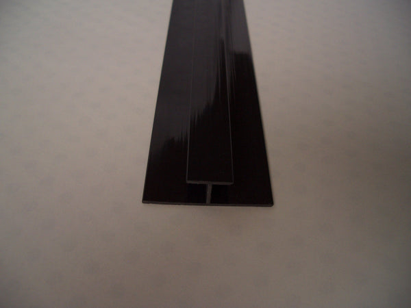 Black H Trim, Joining Strip For 5mm Cladding Wall Panels 2.6m Long - Claddtech