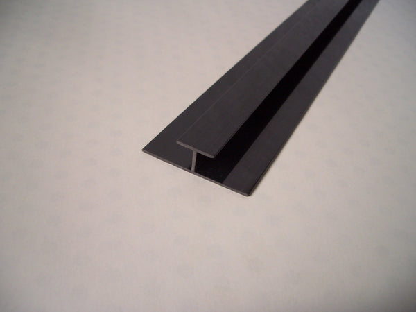 Black H Trim, Joining Strip For 5mm Cladding Wall Panels 2.6m Long - Claddtech