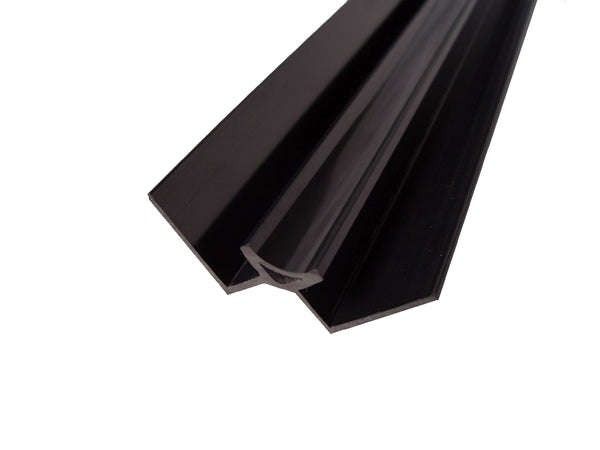 Black Internal Corner Trim In Black For 10mm Wall Panels 2.4m Long - Claddtech