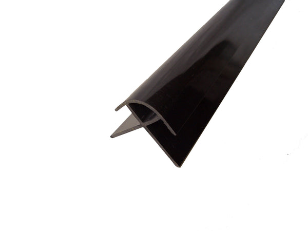 External Corner Trim PVC in Black Finish for 10mm Cladding Wall Panels 2.4m Long - Claddtech