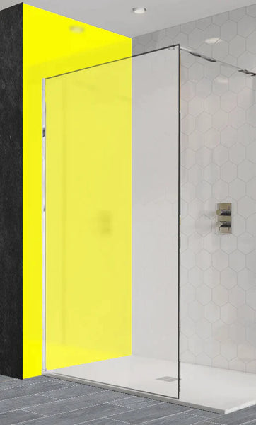 Yellow Accent Acrylic Shower Wall Panels Home Decor Wall Panels 2440mmm x 1220mm - CladdTech