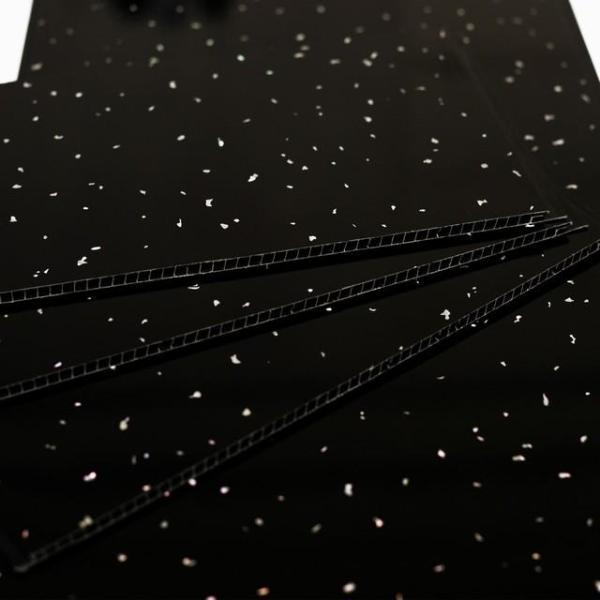 Black Sparkle Bathroom Wall Panels PVC 5mm Thick Cladding 2.6m x 250mm - Claddtech