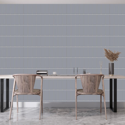 Grey Vertical Block Acrylic Shower Wall Panel 2440mm x 1220mm (3mm Thick) - CladdTech