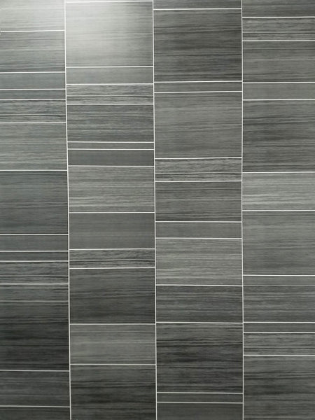 Executive Small Tile 8mm Wall Panels For Bathrooms PVC Wall Cladding 2.6m x 0.25m - Claddtech