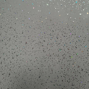 Grey Sparkle Large 10mm Thick Bathroom Shower Panel 2.4m x 1m - Claddtech