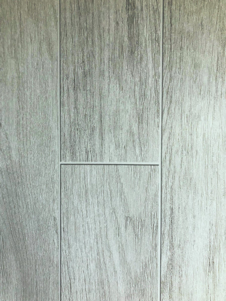 Limewash Ash Wood Effect Bathroom Wall Panels PVC 8mm Thick Cladding 2.6m x 0.25m (Pack of 4) - Claddtech