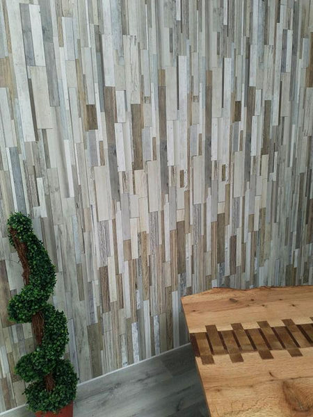 Marino Natural Wood Bathroom Wall Panels PVC 8mm Thick Cladding 2.6m x 0.25m (Pack of 4) - Claddtech