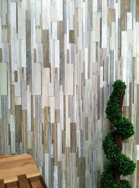 Marino Natural Wood Bathroom Wall Panels PVC 8mm Thick Cladding 2.6m x 0.25m (Pack of 4) - Claddtech