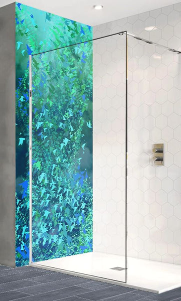 Bird Murmuration Acrylic Shower Wall Panels Home Decor Wall Panels 2440mmm x 1220mm - CladdTech