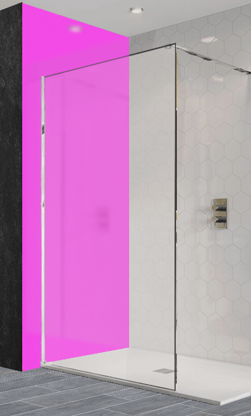 Pink Accent Acrylic Shower Wall Panels Home Decor Wall Panels 2440mmm x 1220mm - CladdTech