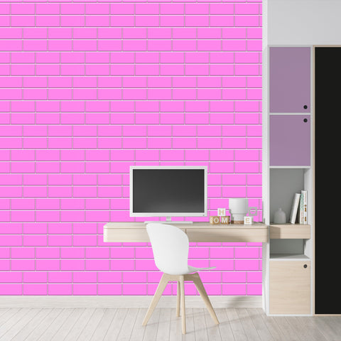 Pink Brickbond Tile Acrylic Shower Wall Panel 2440mm x 1220mm ( 3mm Thick) - CladdTech