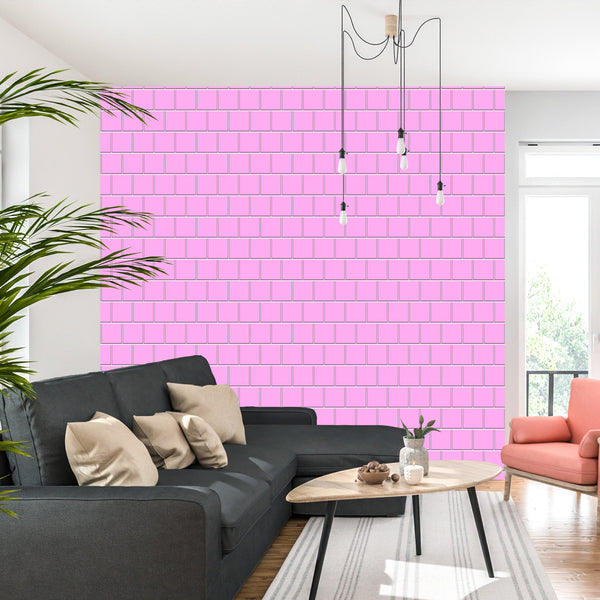 Pink Large Square's Tile Acrylic Shower Wall Panel 2440mm x 1220mm ( 3mm Thick) - CladdTech