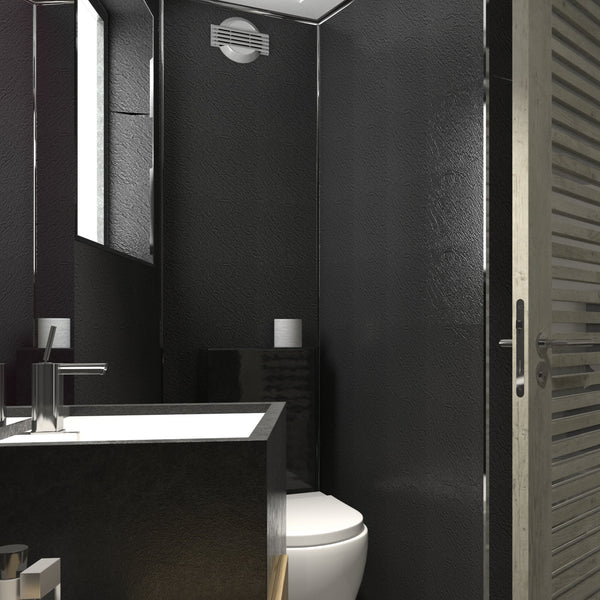 Slate Dark Grey Charcoal Bathroom Wall Panels PVC 5mm Thick Cladding 2.6m x 250mm - Claddtech