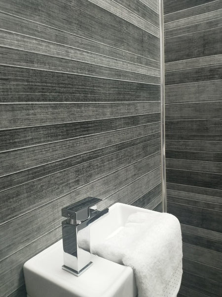 Grey Multitile Effect 10mm Thick Large PVC Shower Boards 1m x 2.4m - Claddtech