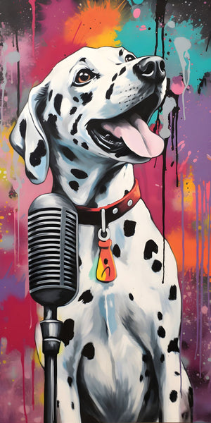 Graffiti Dalmatians Acrylic Wall Panels Home Decor Wall Panels 2440mmm x 1220mm - CladdTech