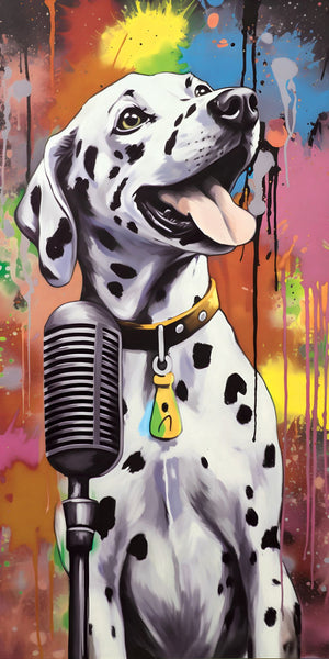 Graffiti Dalmatians Acrylic Wall Panels Home Decor Wall Panels 2440mmm x 1220mm - CladdTech