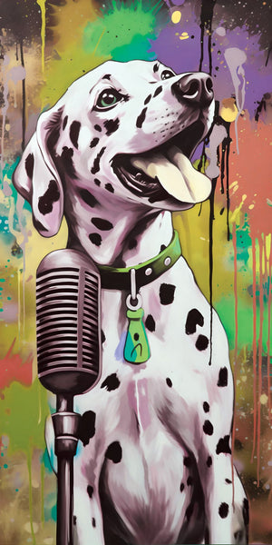 Graffiti Dalmatians Acrylic Wall Panels Home Decor Wall Panels 2440mmm x 1220mm - CladdTech