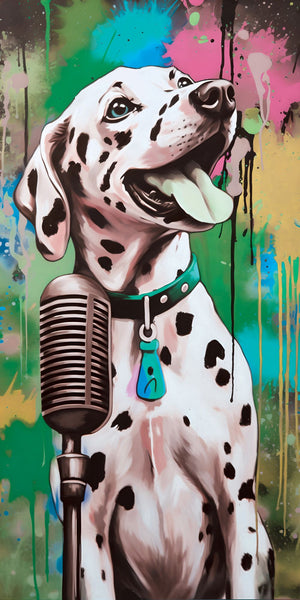 Graffiti Dalmatians Acrylic Wall Panels Home Decor Wall Panels 2440mmm x 1220mm - CladdTech