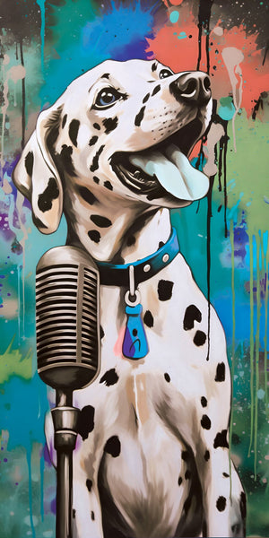 Graffiti Dalmatians Acrylic Wall Panels Home Decor Wall Panels 2440mmm x 1220mm - CladdTech