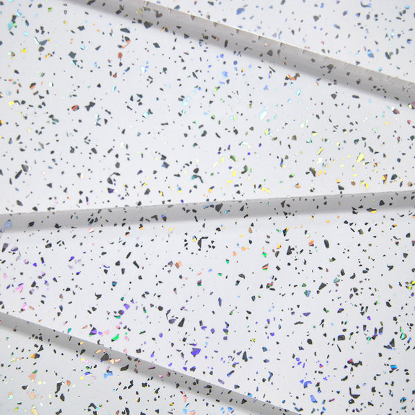 10 x White Sparkle PVC Bathroom Cladding Panels - CladdTech