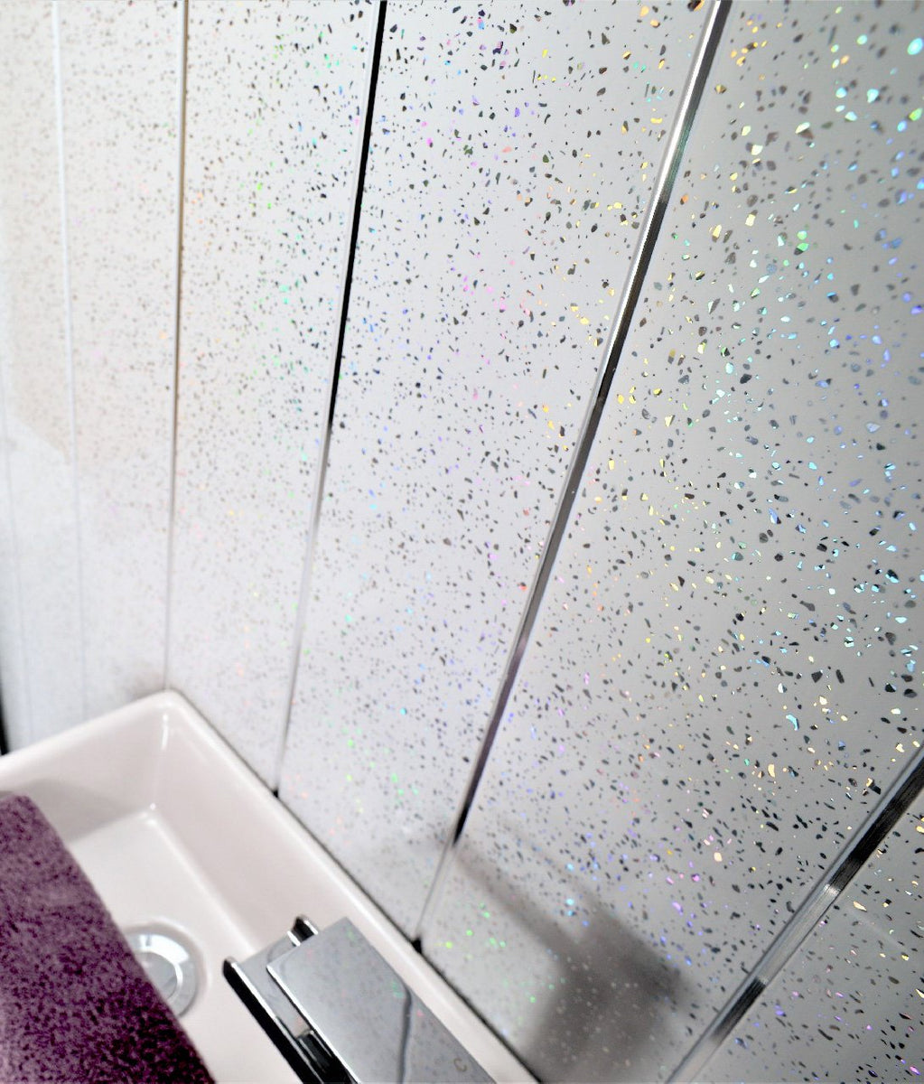 Platinum Sparkle & Chrome 5mm Ceiling Cladding For Bathrooms ...