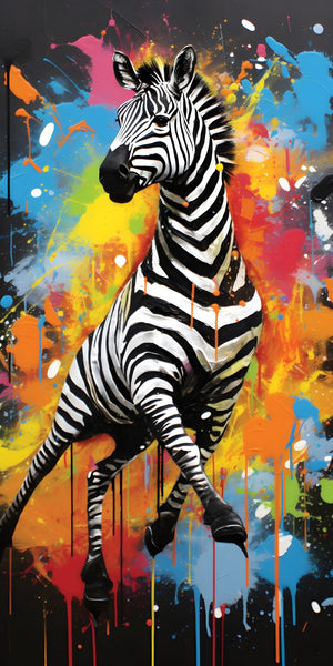 Zany Zebras Acrylic Wall Panels Home Decor Wall Panels 2440mmm x 1220mm - CladdTech