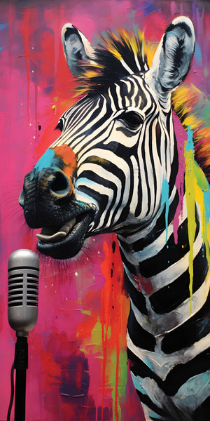 Zany Zebras Acrylic Wall Panels Home Decor Wall Panels 2440mmm x 1220mm - CladdTech