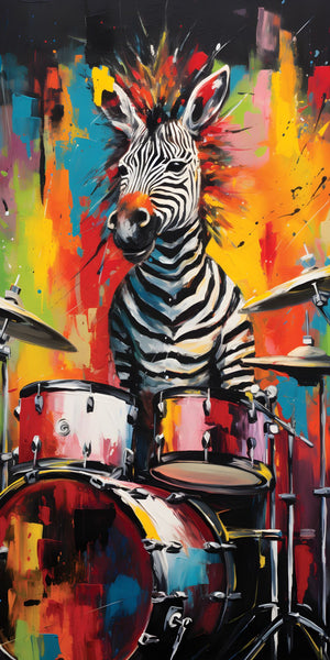 Zany Zebras Acrylic Wall Panels Home Decor Wall Panels 2440mmm x 1220mm - CladdTech