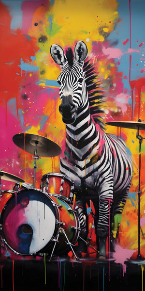 Zany Zebras Acrylic Wall Panels Home Decor Wall Panels 2440mmm x 1220mm - CladdTech