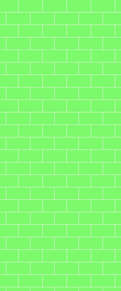 Green Subway Tile Acrylic Shower Wall Panel 2440mm x 1220mm - CladdTech