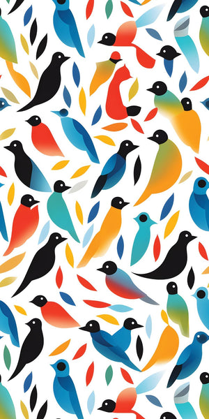 Abstract Birds Acrylic Wall Panels Home Decor Wall Panels 2440mmm x 1220mm - CladdTech