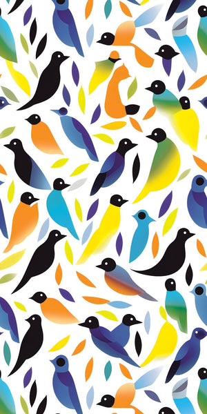 Abstract Birds Acrylic Wall Panels Home Decor Wall Panels 2440mmm x 1220mm - CladdTech